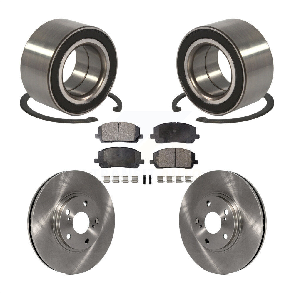 Wheel Bearing Disc Brake Rotors And Ceramic Pads Front Kit For Toyota Highlander
