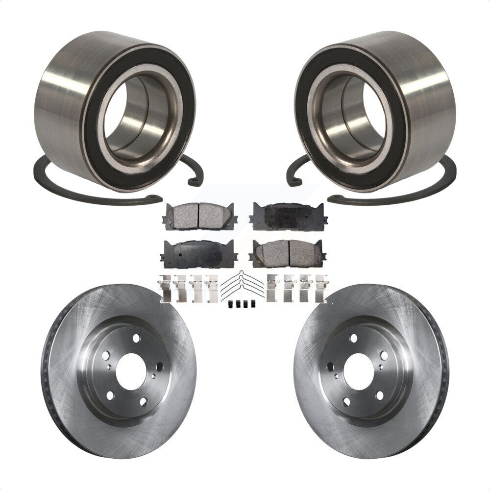 Wheel Bearing Disc Brake Rotor Pad Front Kit For Toyota Camry Lexus ES350 Avalon