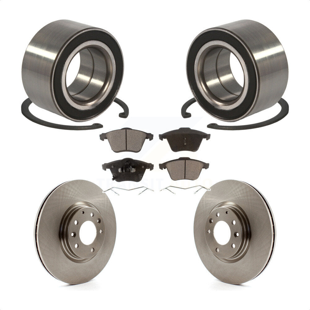 Wheel Bearing Disc Brake Rotor & Pads Front Kit For 2006-2007 Mazda 6 Mazdaspeed