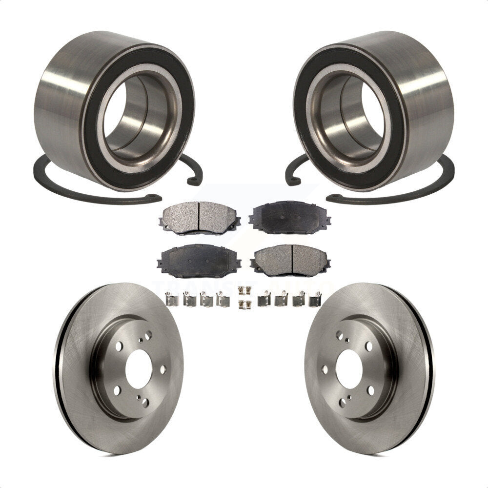 Wheel Bearing Disc Brake Rotors And Ceramic Pads Front Kit For 2010 Lexus HS250h