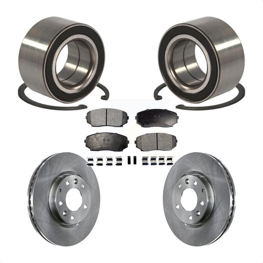 Wheel Bearing Brake Rotor And Pad Front Kit For Mazda CX-7 Ford Edge Lincoln MKX