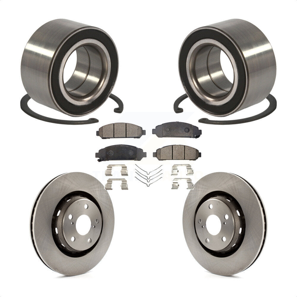 Wheel Bearing Disc Brake Rotors And Pads Front Kit For 2009-2016 Toyota Venza