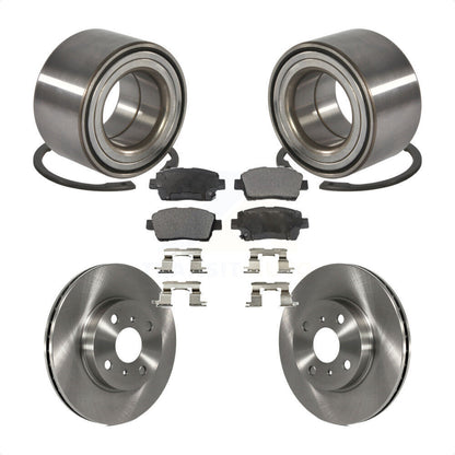 Wheel Bearing Disc Brake Rotors And Pads Front Kit For 2001-2003 Toyota Prius