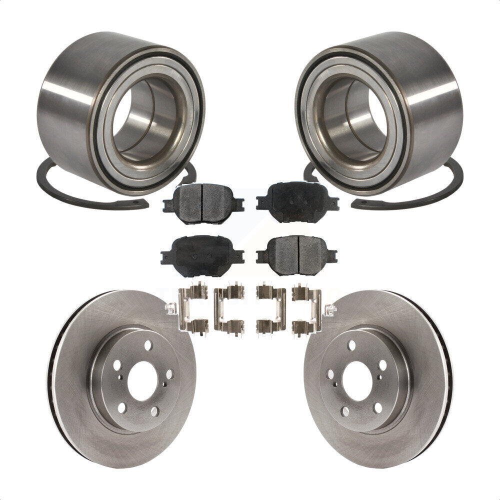 Wheel Bearing Disc Brake Rotors And Pads Front Kit For 2001 Toyota Celica GT