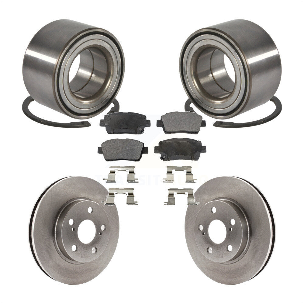 Wheel Bearing Disc Brake Rotors And Pads Front Kit For 2000 Toyota Celica GT