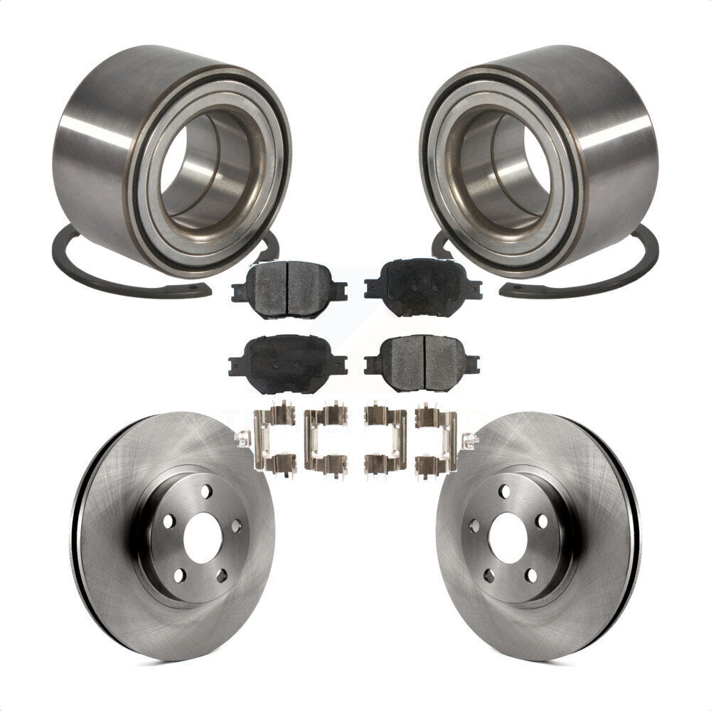 Wheel Bearing Disc Brake Rotors And Pads Front Kit For Toyota Celica Scion tC