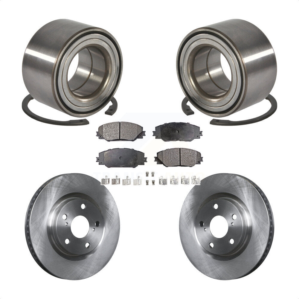 Wheel Bearing Disc Brake Rotor And Pad Front Kit For 2017-2018 Toyota Corolla iM