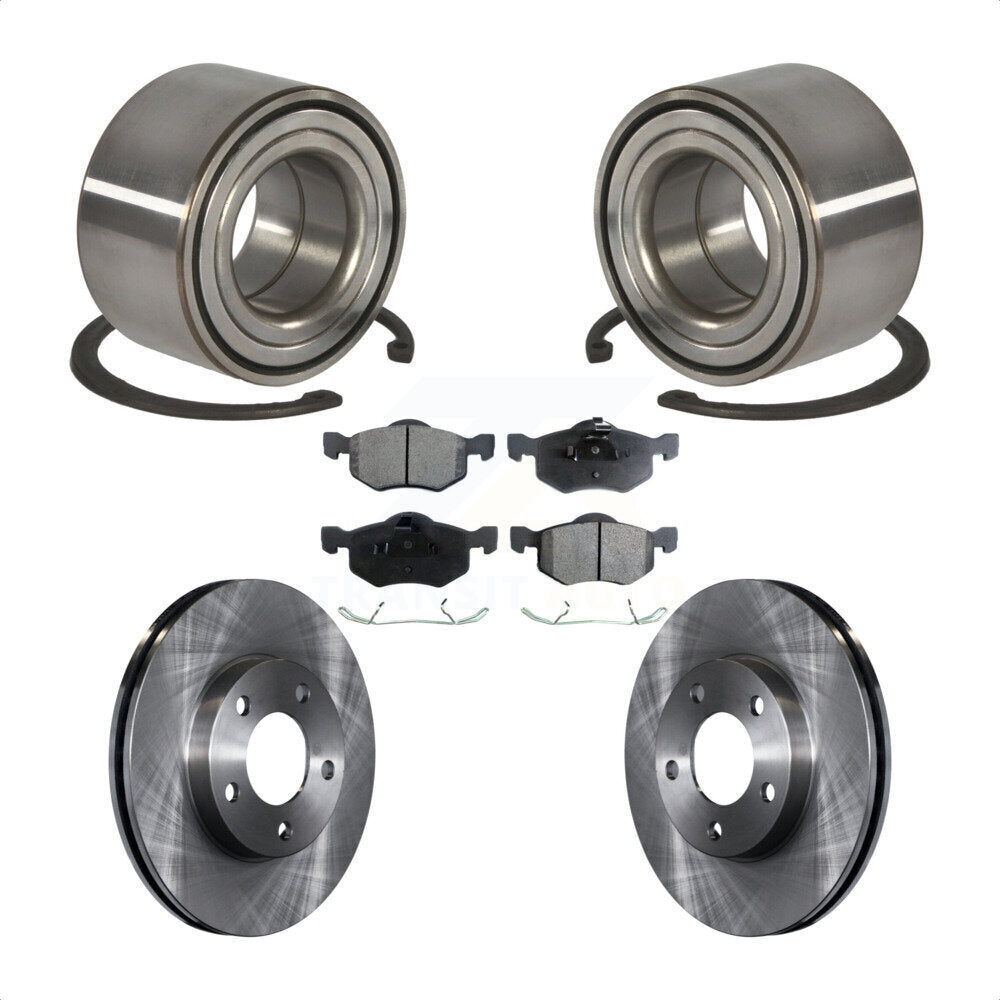 Wheel Bearing Brake Rotor & Pads Front Kit For Ford Escape Mazda Tribute Mercury
