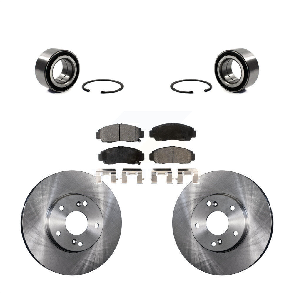 Wheel Bearing Disc Brake Rotors And Ceramic Pads Front Kit For Honda Accord