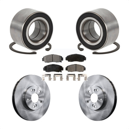 Wheel Bearing Disc Brake Rotors And Pads Front Kit For Honda Accord Acura TSX TL