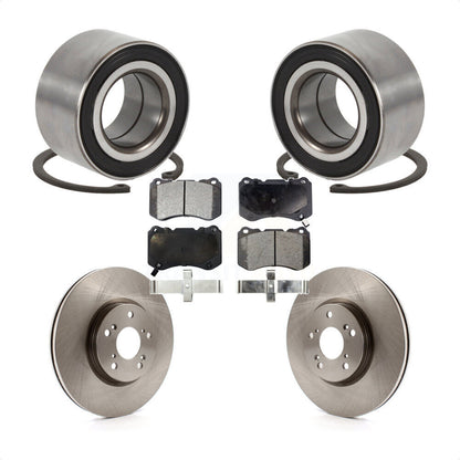 Wheel Bearing Disc Brake Rotors And Ceramic Pads Front Kit For Acura TL