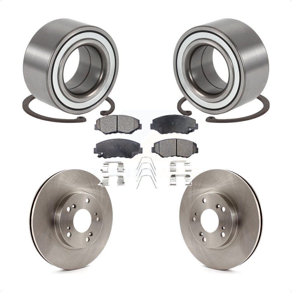 Wheel Bearing Disc Brake Rotors And Ceramic Pads Front Kit For Honda CR-V