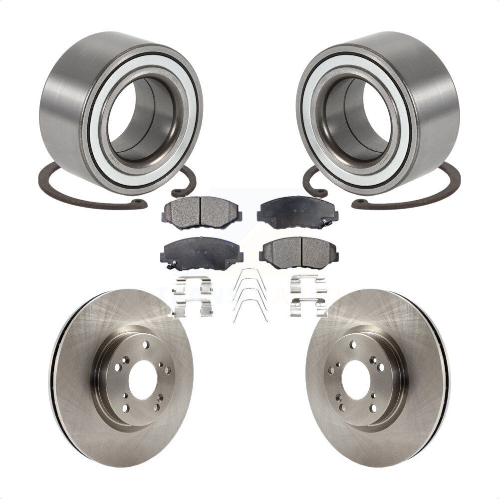 Wheel Bearing Disc Brake Rotors And Pads Front Kit For 2005-2006 Honda CR-V