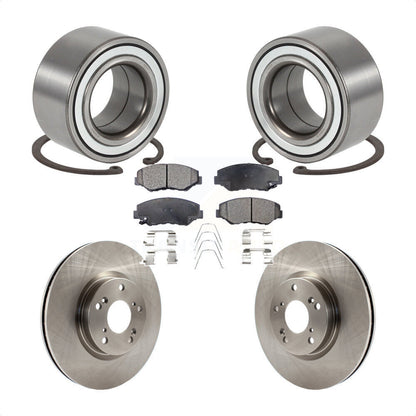 Wheel Bearing Disc Brake Rotors And Pads Front Kit For 2005-2006 Honda CR-V