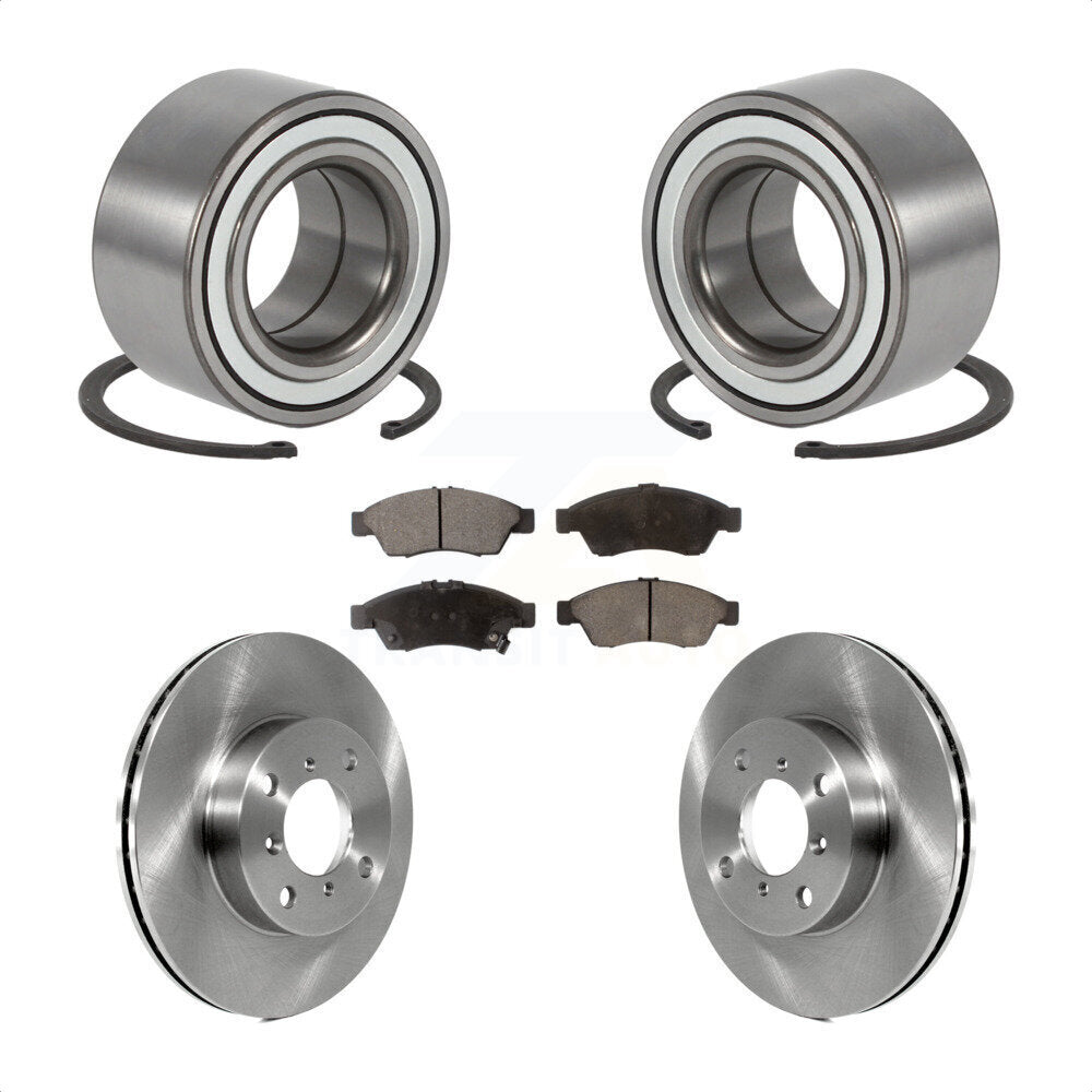 Wheel Bearing Disc Brake Rotors And Pads Front Kit For 2006-2007 Suzuki Aerio