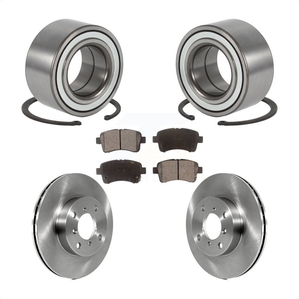 Wheel Bearing Disc Brake Rotors And Pads Front Kit For 2002-2005 Suzuki Aerio