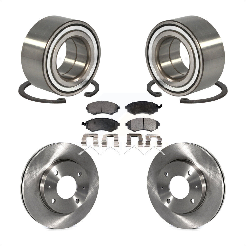 Wheel Bearing Disc Brake Rotors And Ceramic Pads Front Kit For Hyundai Elantra
