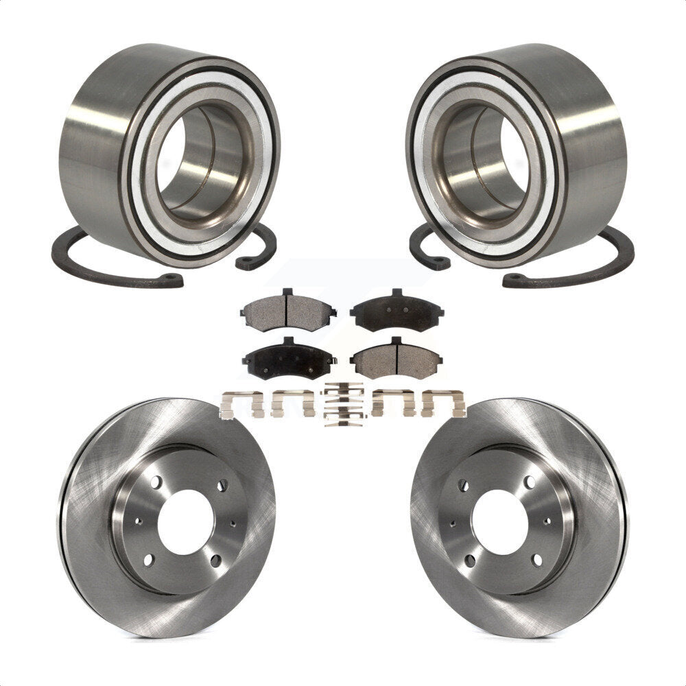 Wheel Bearing Disc Brake Rotors And Ceramic Pads Front Kit For Hyundai Elantra