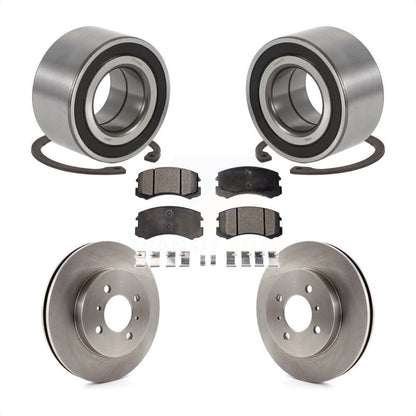 Wheel Bearing Disc Brake Rotors And Pads Front Kit For 2006 Mitsubishi Lancer SE