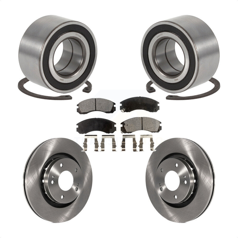 Wheel Bearing Disc Brake Rotor Pads Front Kit For 2005-2006 Mitsubishi Outlander