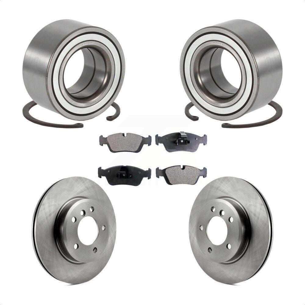 Wheel Bearing Disc Brake Rotors And Pads Front Kit For 2001-2005 BMW 325i 325xi