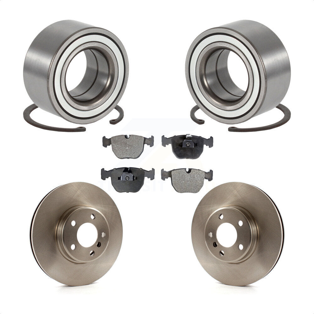 Wheel Bearing Disc Brake Rotors And Pads Front Kit For 2000 BMW X5 To 04 00