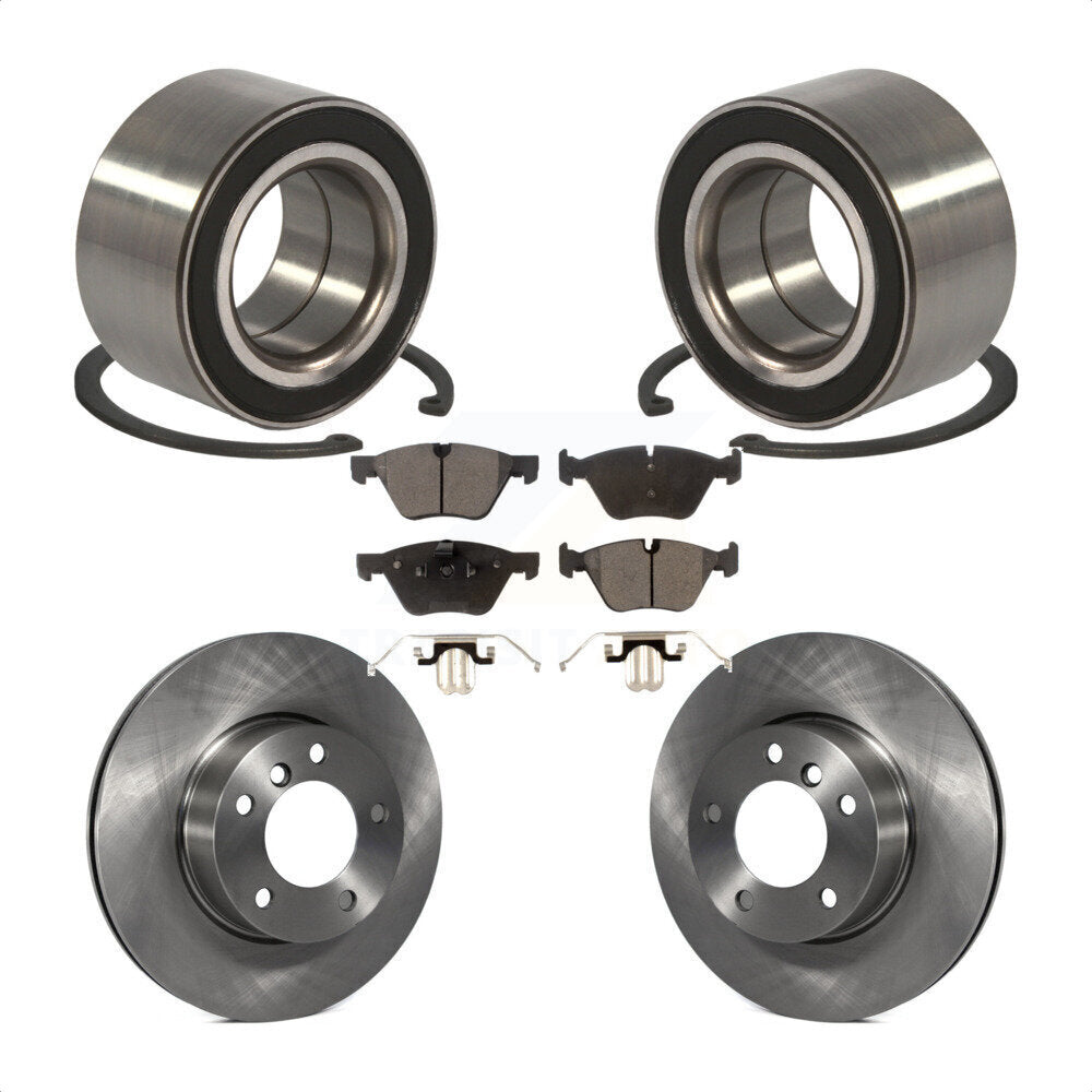 Wheel Bearing Disc Brake Rotors And Ceramic Pads Front Kit For BMW 328xi 325xi