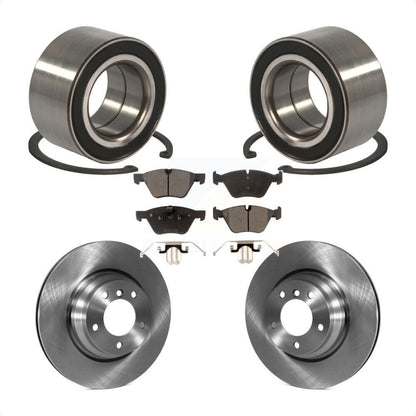 Wheel Bearing Disc Brake Rotors And Ceramic Pads Front Kit For 2006 BMW 330xi