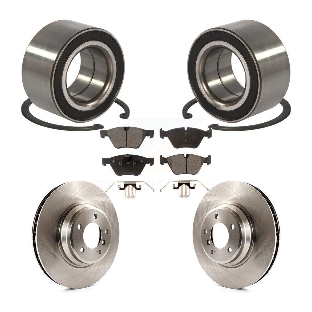 Wheel Bearing Disc Brake Rotors And Ceramic Pads Front Kit For 2007 BMW 335xi