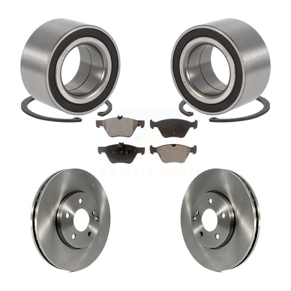 Wheel Bearing Disc Brake Rotors And Pads Front Kit For Mercedes-Benz E350 E320