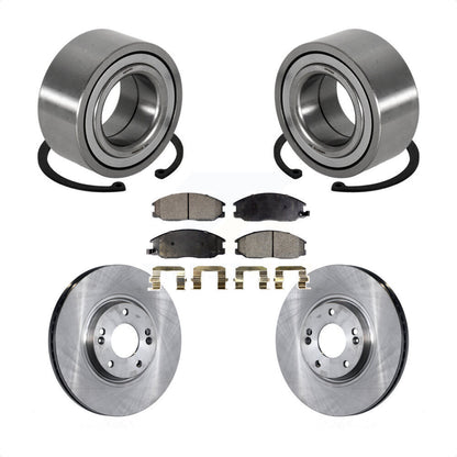 Wheel Bearing Disc Brake Rotors And Pads Front Kit For 2004-2006 Kia Amanti