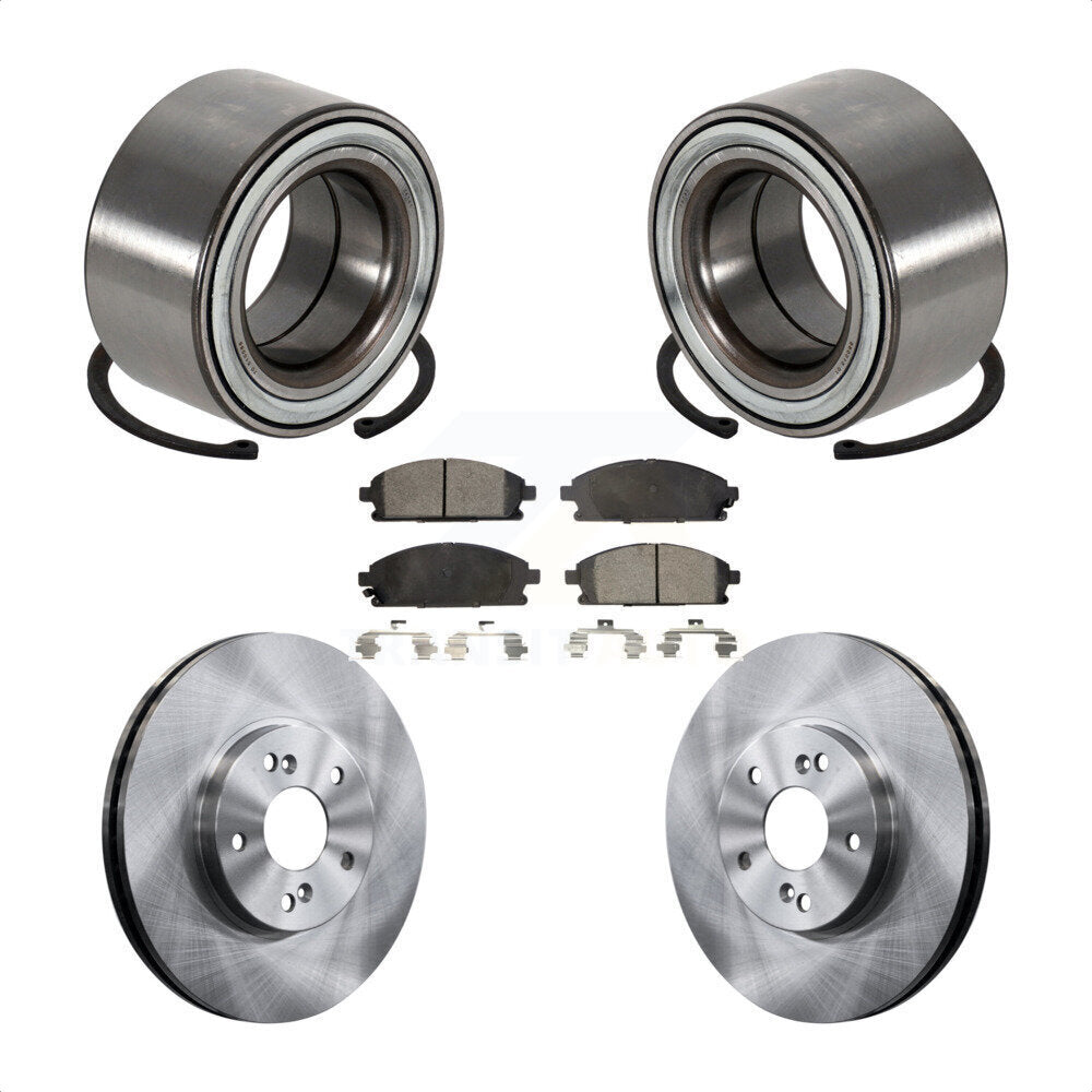 Wheel Bearing Disc Brake Rotor And Ceramic Pad Front Kit For 2003-2006 Acura MDX