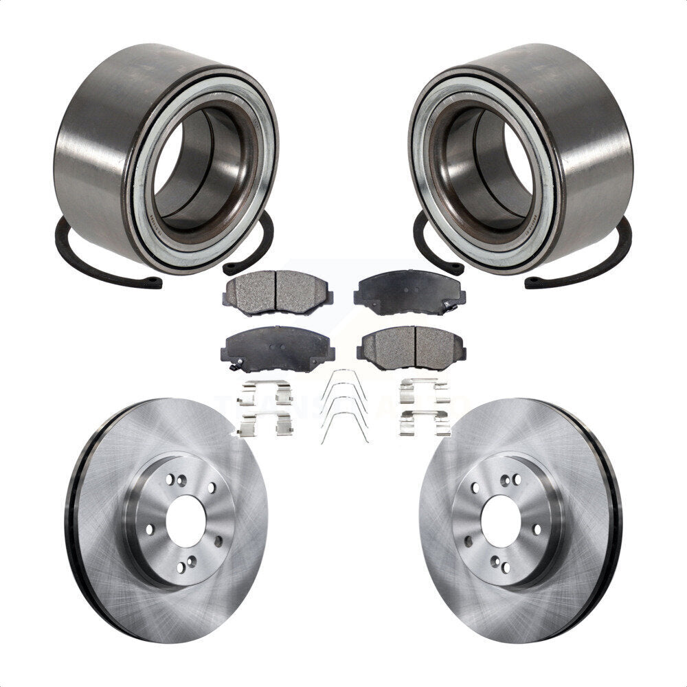 Wheel Bearing Disc Brake Rotors And Pads Front Kit For 2005-2008 Honda Pilot