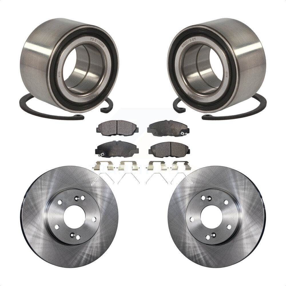 Wheel Bearing Brake Rotor Pads Front Kit For 14-15 Honda Civic Touring with 1.8L