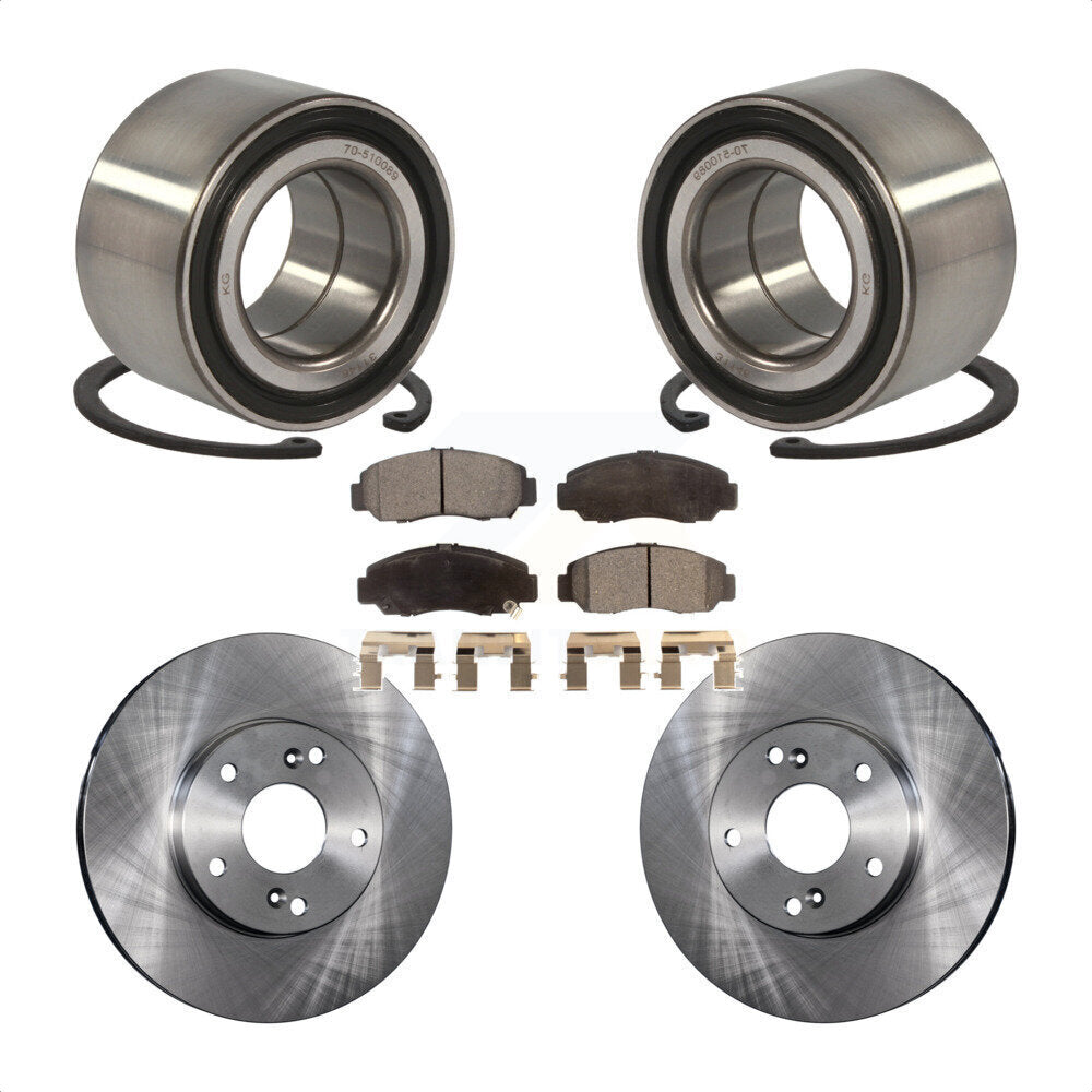 Wheel Bearing Brake Rotor & Pad Front Kit For 2006-2010 Honda Civic GX with 1.8L