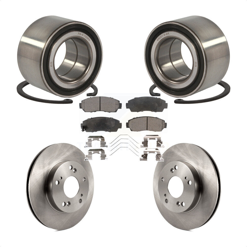 Wheel Bearing Disc Brake Rotors And Ceramic Pads Front Kit For Honda Civic