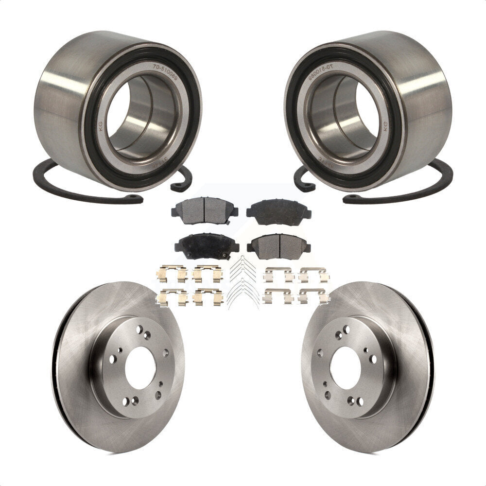 Wheel Bearing Disc Brake Rotors And Pads Front Kit For Honda Civic Acura ILX