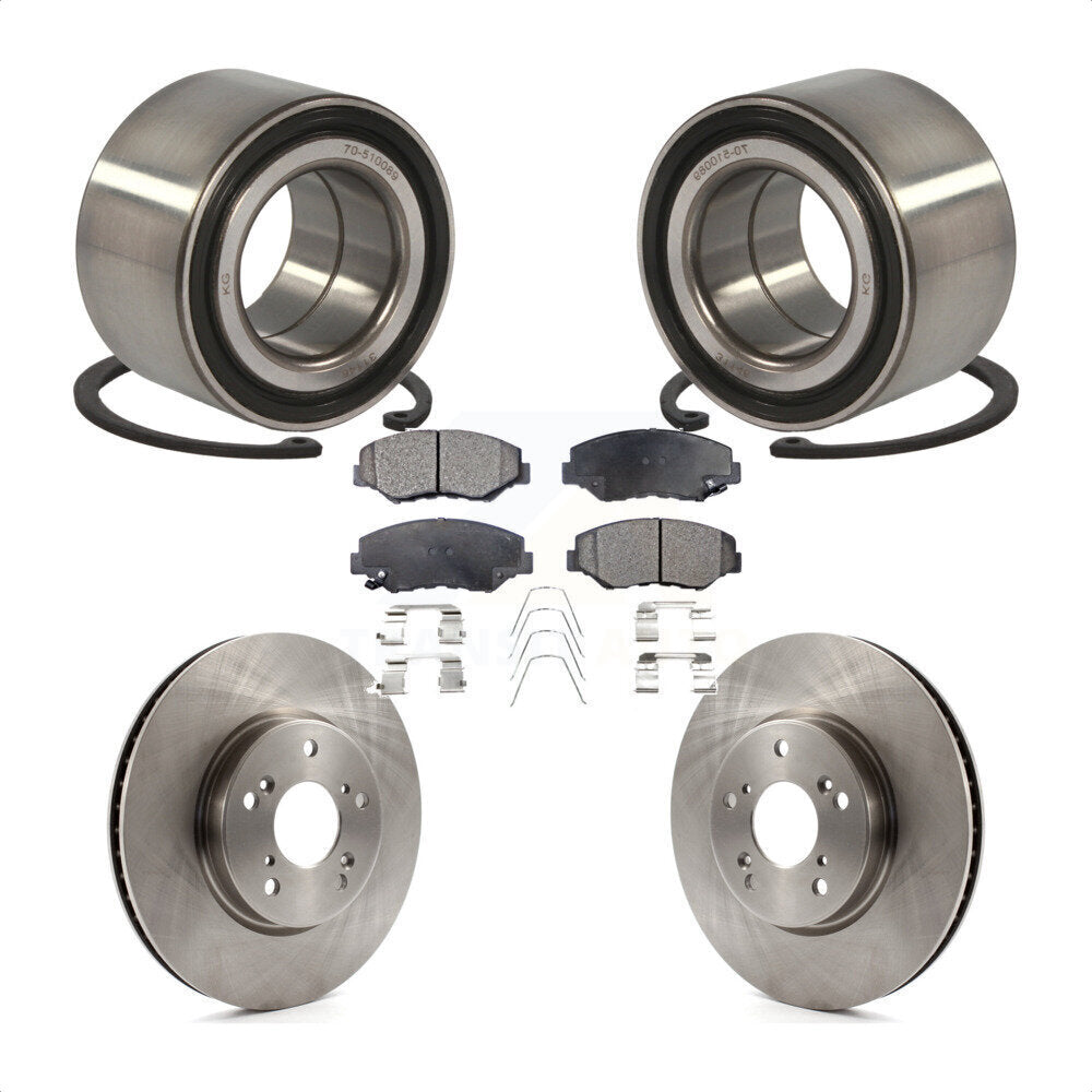 Wheel Bearing Disc Brake Rotors And Ceramic Pads Front Kit For Honda Civic