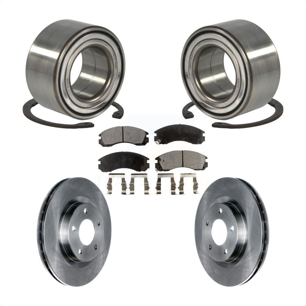 Wheel Bearing Disc Brake Rotor And Pads Front Kit For 2017 Mitsubishi Lancer FWD