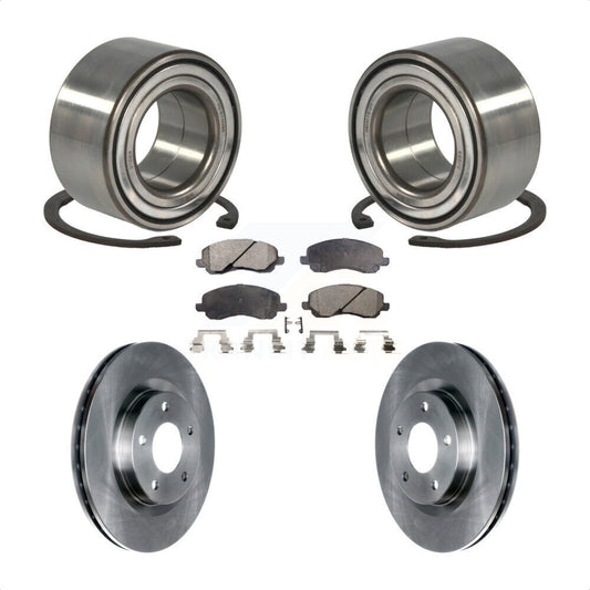 Wheel Bearing Brake Rotor Pad Front Kit For Mitsubishi Jeep Outlander RVR Lancer