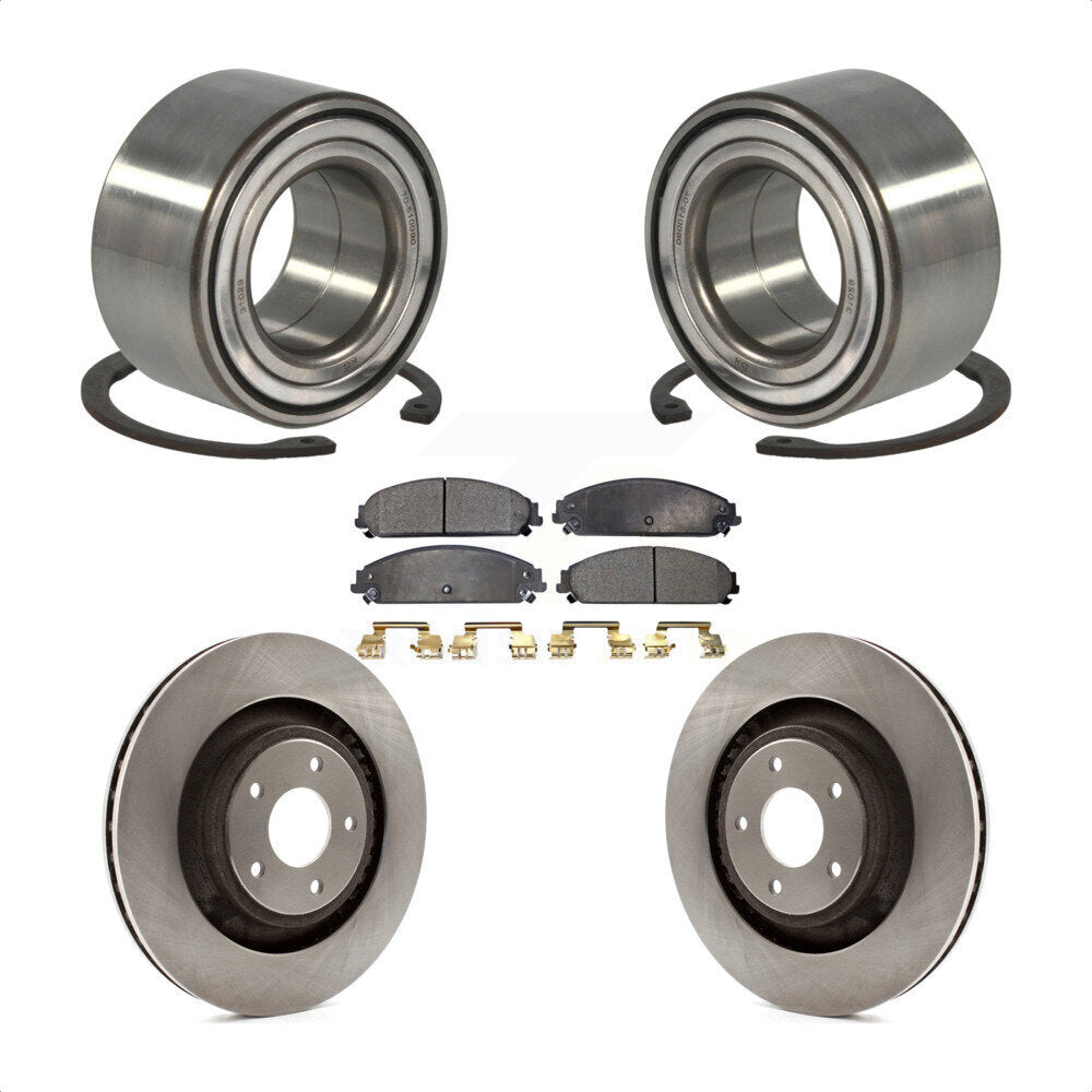 Wheel Bearing Disc Brake Rotor & Pad Front Kit For 2008-2009 Dodge Caliber SRT-4