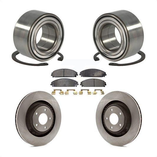 Wheel Bearing Disc Brake Rotor & Pad Front Kit For 2008-2009 Dodge Caliber SRT-4