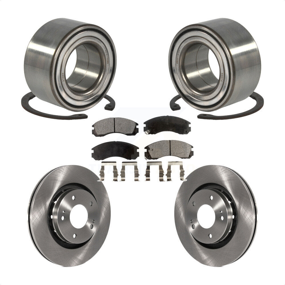 Wheel Bearing Brake Rotor And Pad Front Kit For Mitsubishi Outlander PHEV Lancer