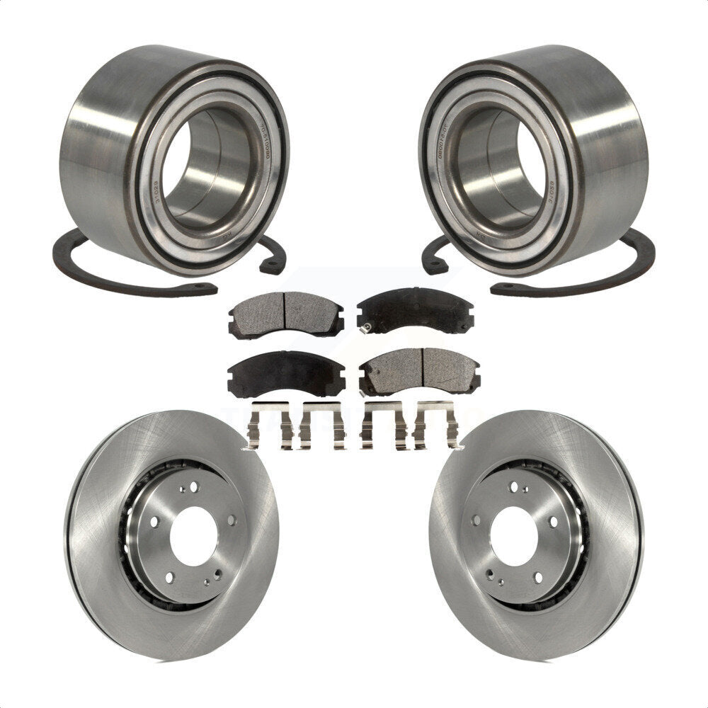 Wheel Bearing Brake Rotor Pads Front Kit For Mitsubishi Lancer Ralliart with AWD