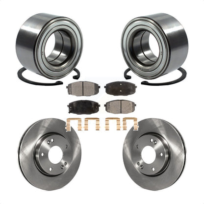 Wheel Bearing Disc Brake Rotors And Ceramic Pads Front Kit For Hyundai Elantra