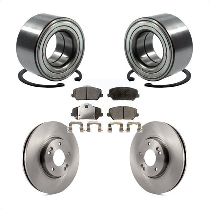 Wheel Bearing Disc Brake Rotors And Pads Front Kit For Kia Forte Forte5 Koup
