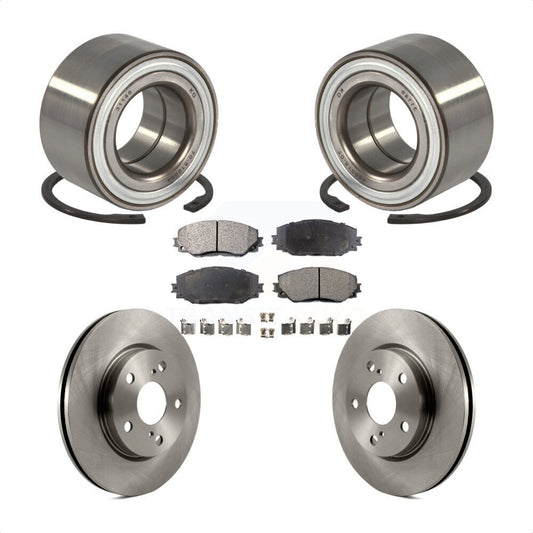 Wheel Bearing Disc Brake Rotors And Pads Front Kit For 2017-2018 Toyota Prius V