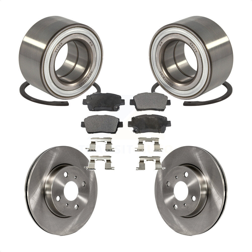 Wheel Bearing Disc Brake Rotors And Ceramic Pads Front Kit For Scion iQ