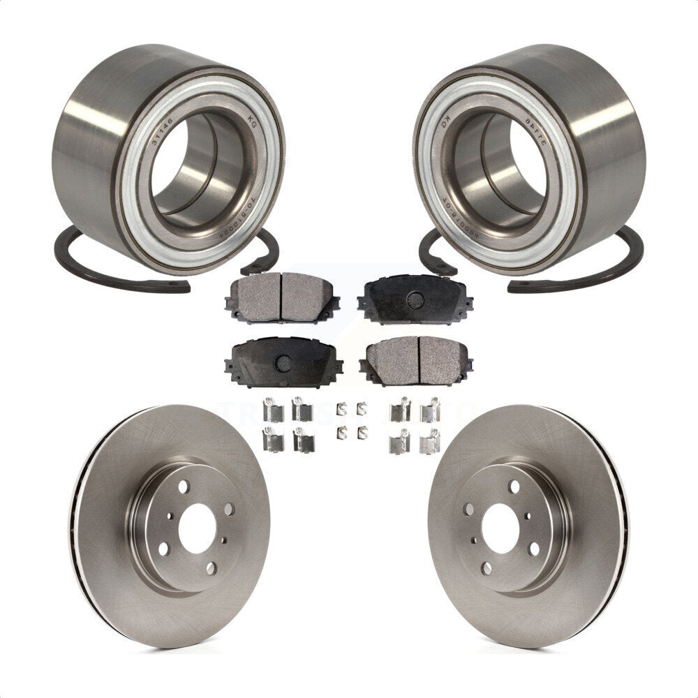 Wheel Bearing Disc Brake Rotors And Ceramic Pads Front Kit For Toyota Yaris