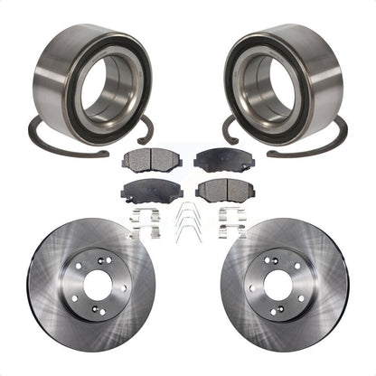 Wheel Bearing Disc Brake Rotors And Ceramic Pads Front Kit For Honda Accord